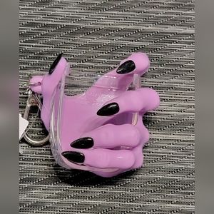 Bath and Body purple black witch hand sanitizer holder
